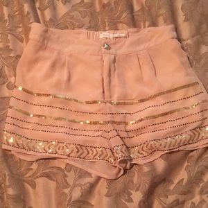 Boutique Gold Sequin Shorts